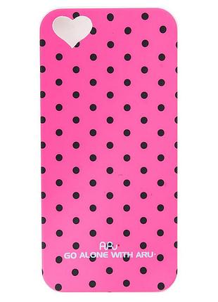 Чехол aru для iphone 5/5s/5se cutie dots pink