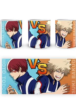 Кружка geekland моя геройская академия my hero academia тодороки против бакуго mha 02.503