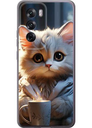 Чохол на oppo reno12 5g білий кіт "5646u-3742-851"