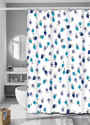 Шторка для ванны из полиэстера водонепроницаемая bathlux 180x180 см с кольцами, занавеска для ванной комнаты