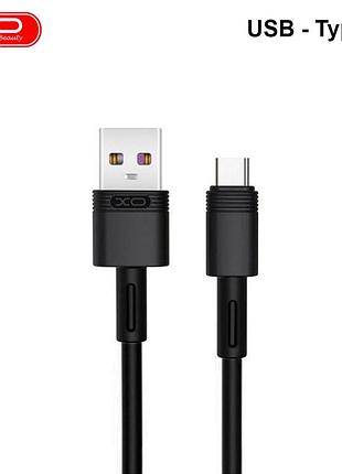 Кабель для зарядки и синхронизации usb xo nb-q166 5a usb-type-c 1м черный