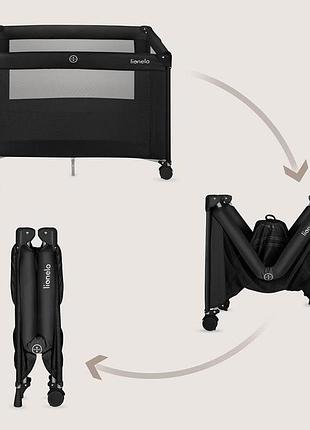 Манеж lionelo amelie black carbon 2