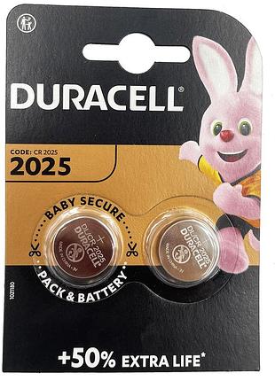 Батарейка duracell cr2025-u2 2шт.