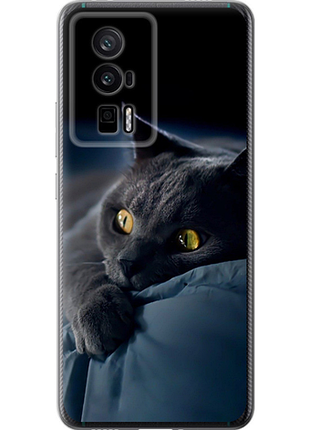 Чехол на xiaomi redmi k60 pro дымчатый кот "825u-3457-851"