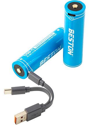 Акумулятор beston usb type-c 21700, 3.6v 5000mah, li-ion