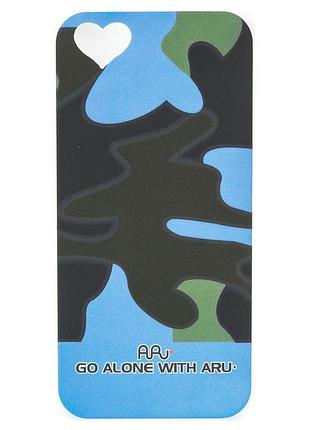 Чехол aru для iphone 5/5s/5se camoufladge blue