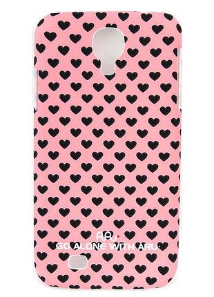 Чехол aru для samsung galaxy s4 hearts pink