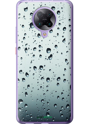 Чехол на xiaomi redmi k30 pro стекло в каплях "848u-1899-8094", чехол для телефона