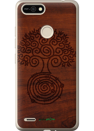 Чохол на tecno pop 2f b1f візерунок дерева "4119u-2391-8094", чохол для телефона