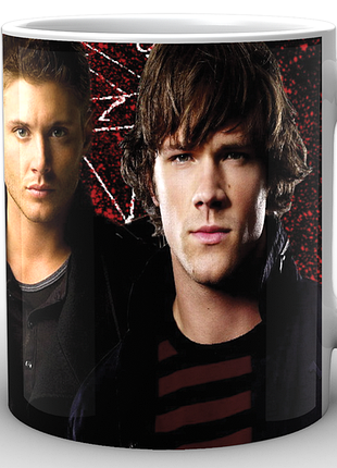 Кружка geekland белая сверхъестественное supernatural винчестеры на красном фоне sn.02.025.615