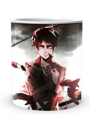 Кружка атака титанов attack on titan красные перья at.02.56