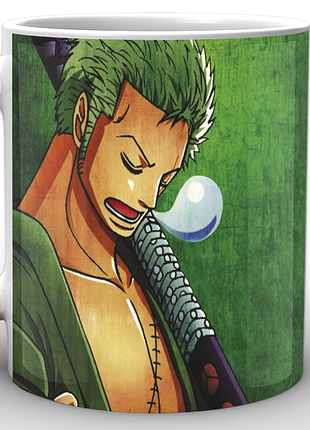 Кружка geek land белая большой куш one piece ророноа зоро op.02.007
