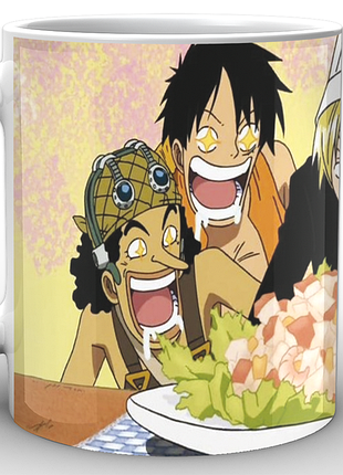 Кружка geek land белая большой куш one piece трапеза op.02.008