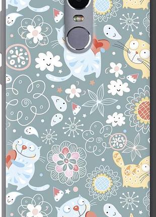 Чехол на xiaomi redmi note 4 котята v3 "1223u-352-8094", чехол для телефона