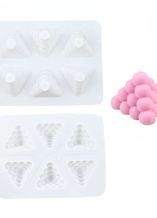 Силіконова форма для виготовлення свічок 6в1 28.5 x 21.5 х 5.1 см «silicone mold-22»