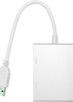 Переходник powerplant usb 3.0 - hdmi, dvi, vga, rj45 gigabit ethernet