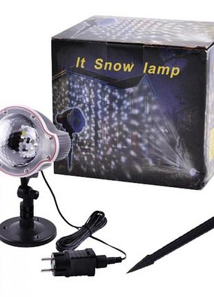 Світлодіодний лазерний проєктор вуличний christmas snowfall projector wl-808