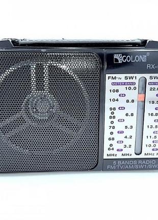 Портативный радио приемник golon rx-607ac от сети 220в чёрный