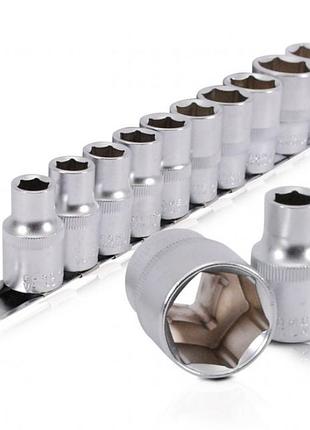Набір головок на планці 10-24, 1/2", 10 од. intertool et-6011