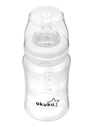 Пляшечка з широким горлом, 240 мл akuku a0107
