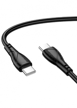 Кабель usb borofone bx121 type-c to type-c 60w чорний