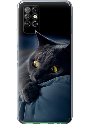 Чехол на infinix note 8 дымчатый кот "825u-2710-851"