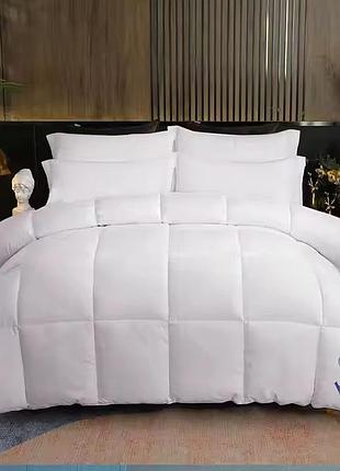 Ковдра односпальна біла hilton 150×200 см.готельна для дому та готелів 4 кг,силіконовий наповнювач, силіконовий наповнювач