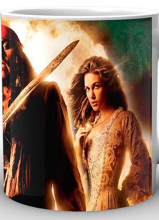 Кружка geekland белая pirates of the caribbean пираты карибского моря постер pc.02.026