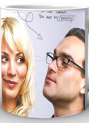 Кружка geek land біла теорія великого вибуху the big bang theory пенні шелдон та леонард bb.002.31