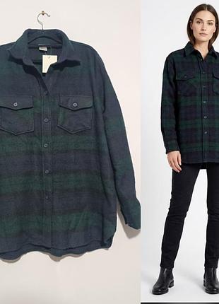 House of bruar в коллаборации с oxford shirt co. теплая шерстяная рубашка -куртка  uk16/xl