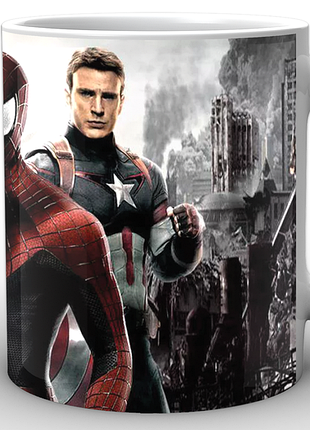 Кружка geekland человек-паук spider-man iron man captain america sm.02.014.273