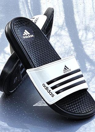 Шльопанці adidas чорні сланці тапочки білі адідас жіночі (розміри: 37,38,41)