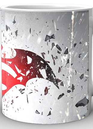 Кружка geekland белая бэтмен batman бэтмен знак красного цвета bm.02.054