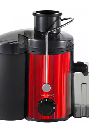Соковижималка з нержавіючої сталі об'ємом 1.5 l royalty line rl-pj19001 red