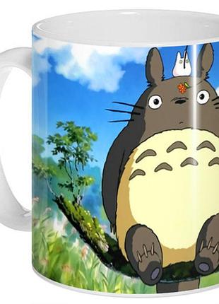 Кружка geek land белая мой сосед тоторо my neighbor totoro на природе nt.02.024