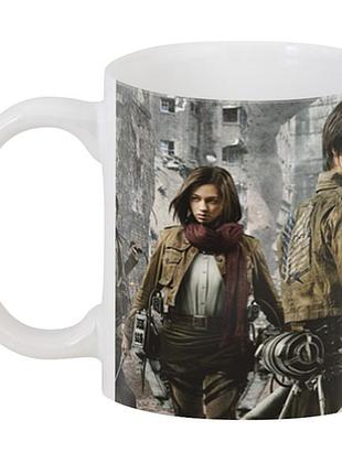Кружка geek land белая атака титанов attack on titan кадр фильм at.02.42