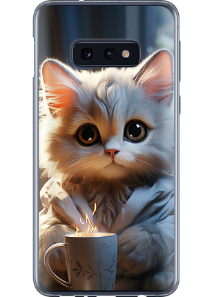 Чохол на samsung galaxy s10e білий кіт "5646u-1646-851"