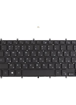 Клавіатура для ноутбука dell inspiron 5370 чорна, без фрейму, підсвітка