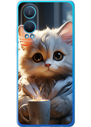 Чохол на oneplus nord ce4 lite білий кіт "5646u-3766-851"