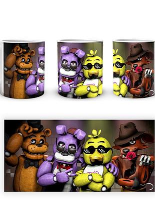 Кухоль five nights at freddys п'ять ночей з фредді аніматроніки в костюмах fn.02.390