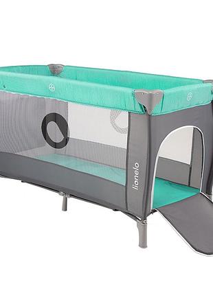 Кроватка-манеж lionelo sven plus turquoise / grey 4