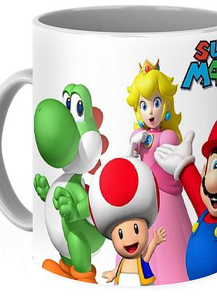 Кружка geekland super mario bros супербратья марио луиджи, йоши, пич games sm 02.07