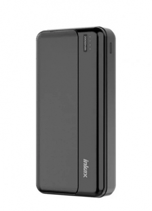 Портативная батарея power bank inkax pb-02a 20000 mah 2xusb/1xtype-c/1xmicro usb черный