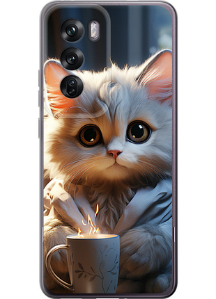 Чохол на oppo reno12 pro 5g білий кіт "5646u-3740-851"