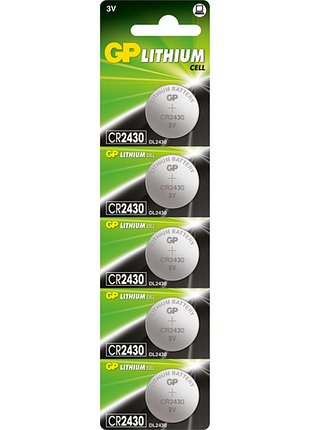 Батарейка gp lithium cr2430-8u5 3v 1шт. (cr2430-8u5)