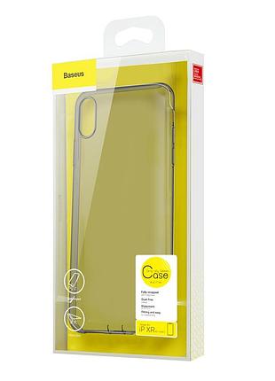 Чехол baseus для iphone xr simplicity прозрачный черный (arapiph61-a01) 2