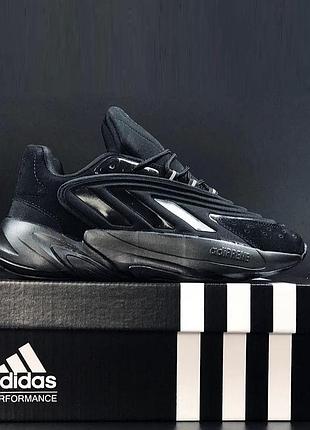 Кроссовки мужские adidas ozelia чёрные адидас с амортизацией для бега (размеры: 41,42,43,44,45) - 37-4