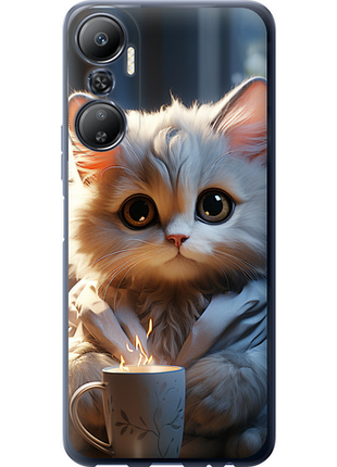Чохол на infinix hot 20 білий кіт "5646u-2966-851"