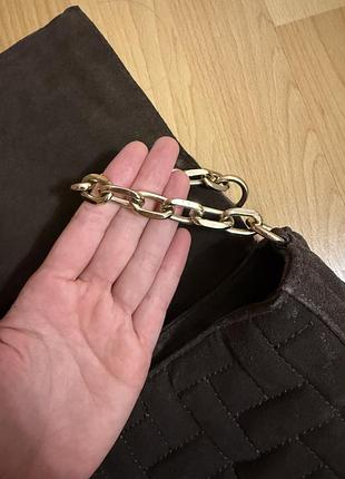 Замшева сумка zara 7