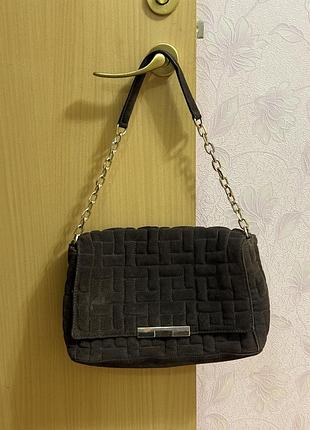 Замшева сумка zara 3